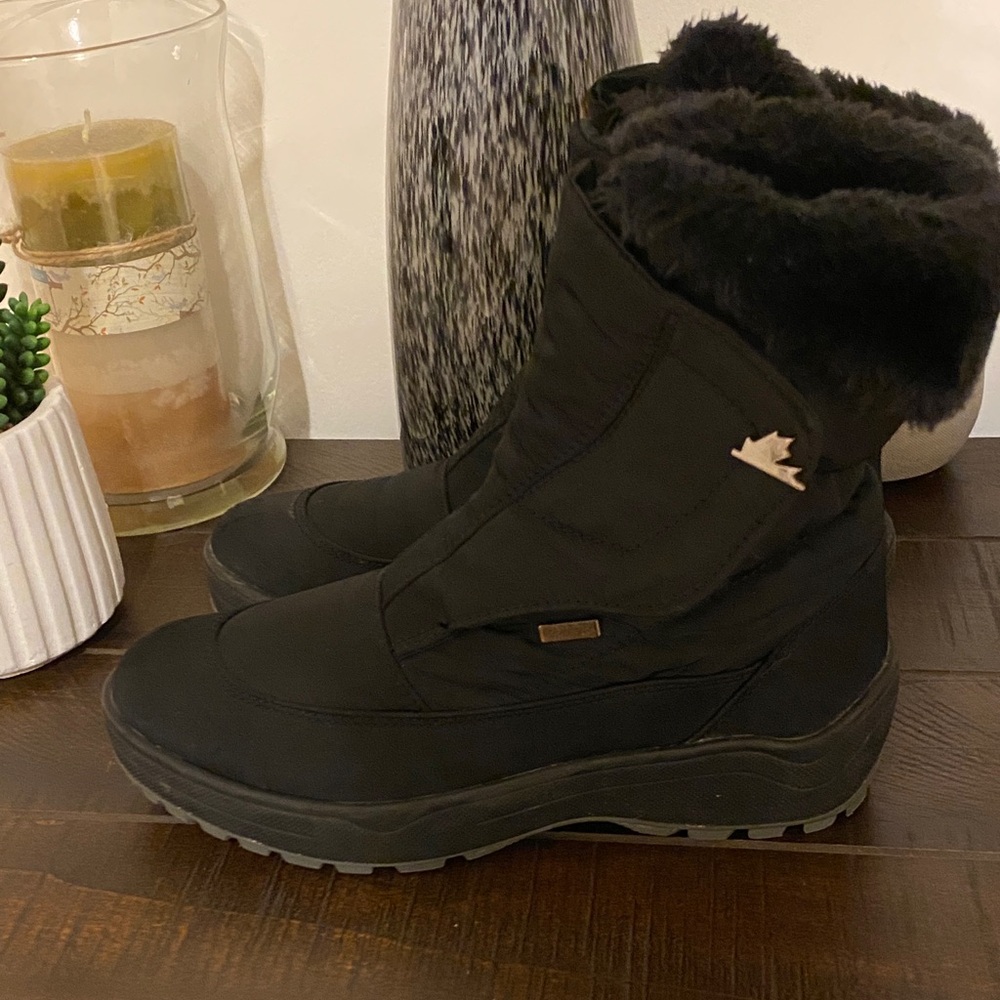 Pajar Canada Kimmi Nylon Insulated Winter Boots With Ice Grippers Size 5/5.5 - Picture 2 of 15